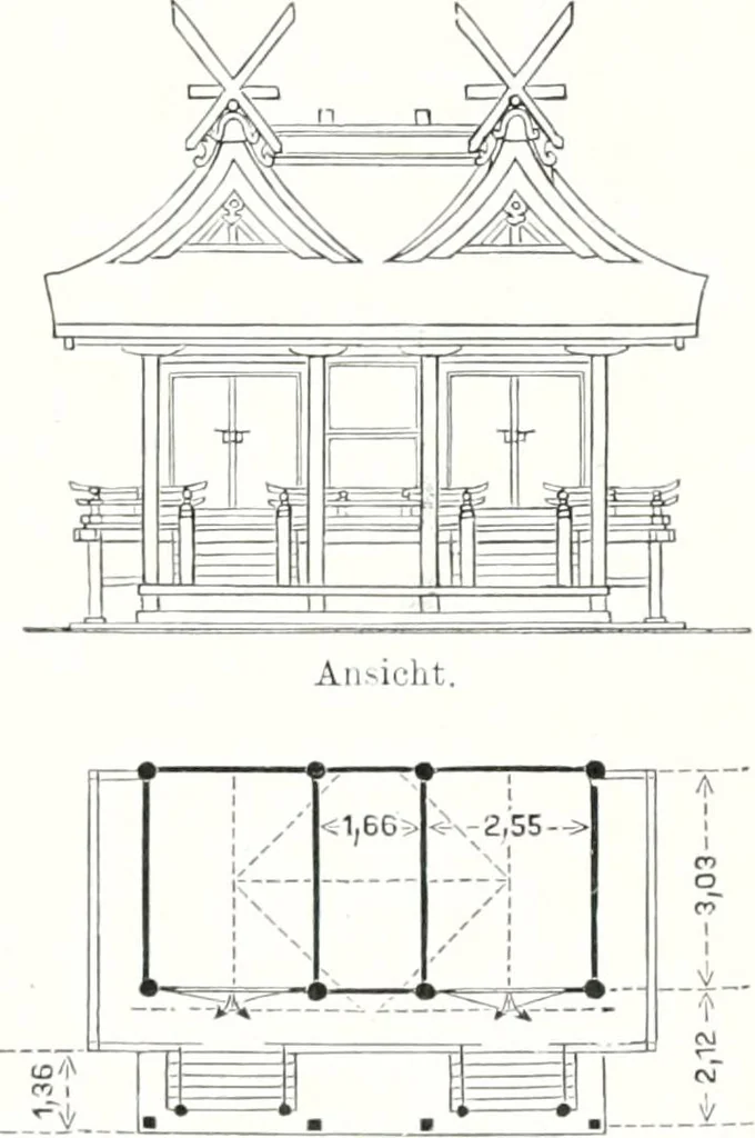 An illustration from Die Architektur der Kultbauten Japans, 1907, leaf 228