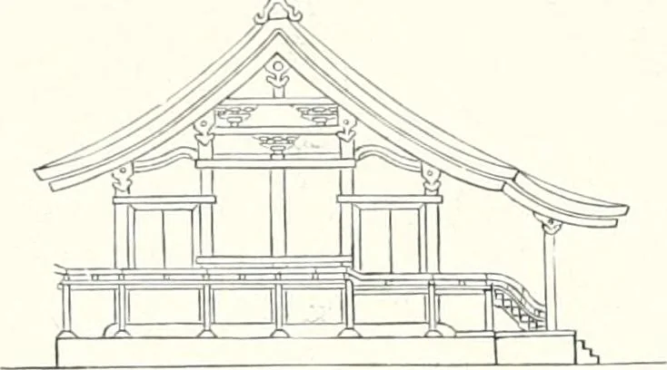 An illustration from Die Architektur der Kultbauten Japans, 1907, leaf 246