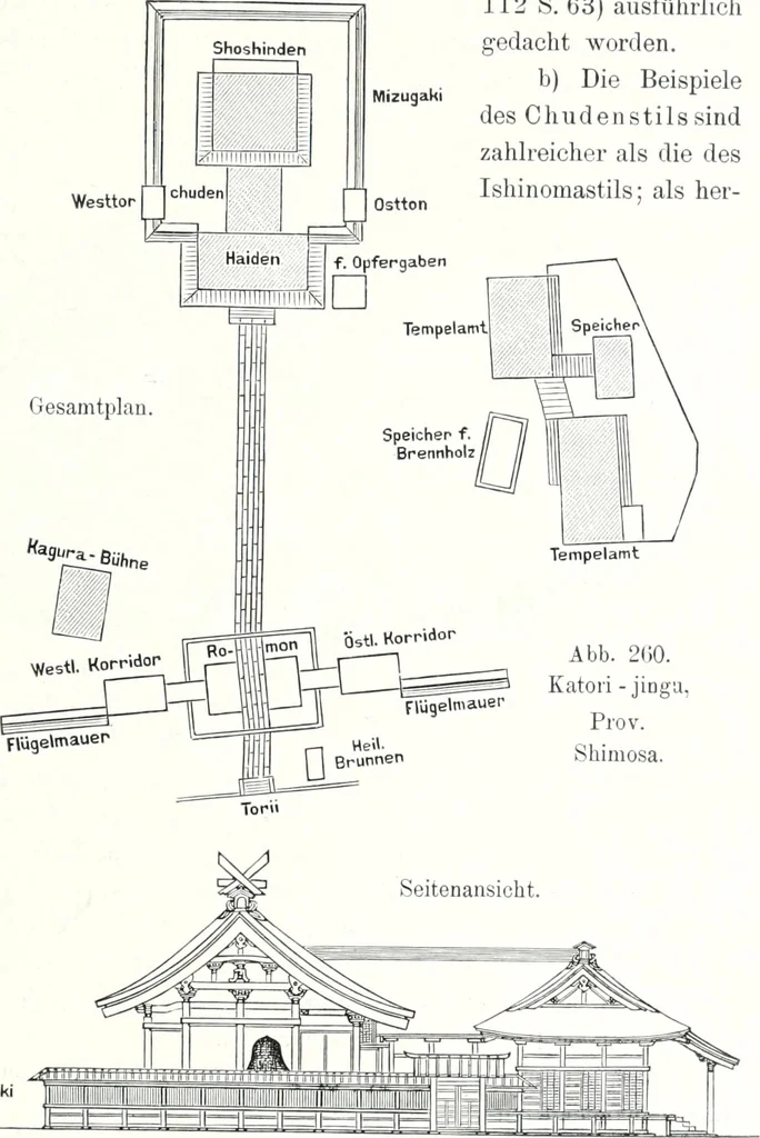 An illustration from Die Architektur der Kultbauten Japans, 1907, leaf 259