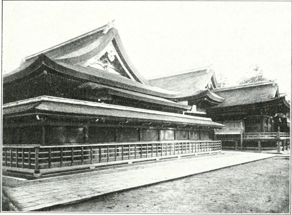 An illustration from Die Architektur der Kultbauten Japans, 1907, leaf 261