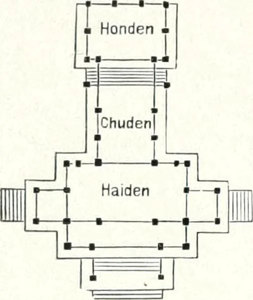 An illustration from Die Architektur der Kultbauten Japans, 1907, leaf 268