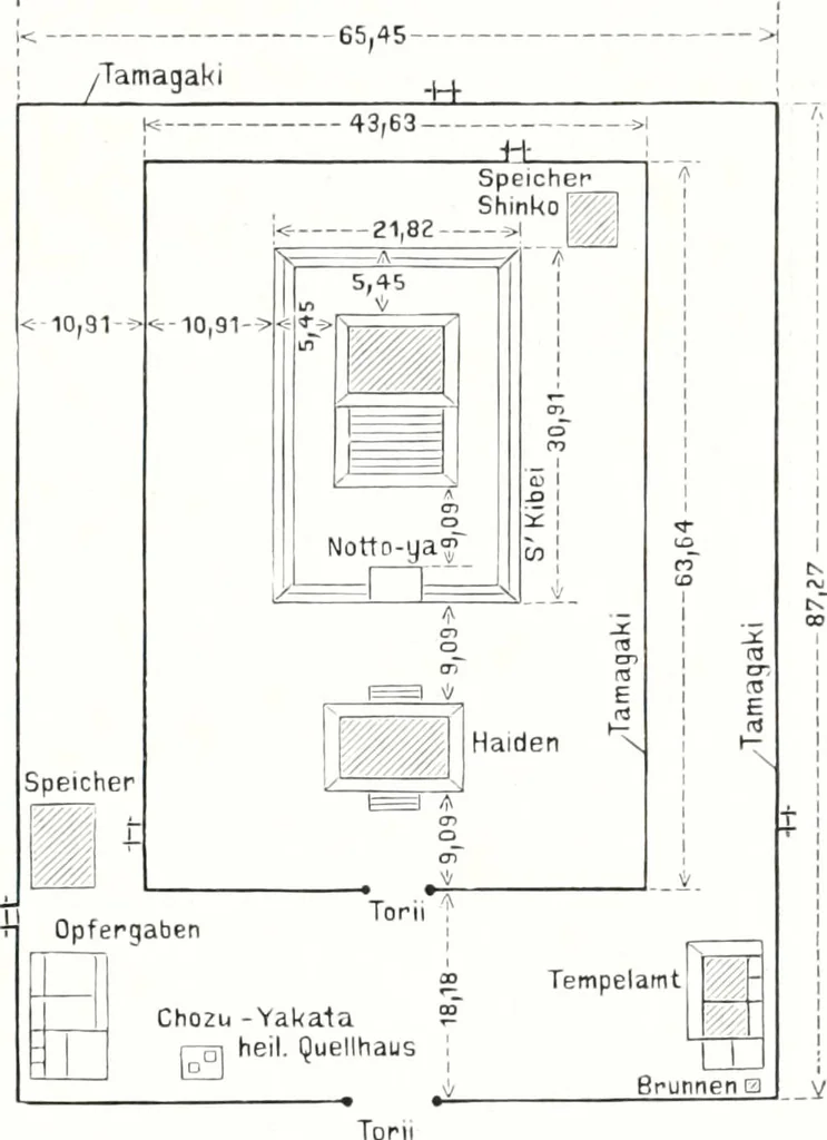 An illustration from Die Architektur der Kultbauten Japans, 1907, leaf 269