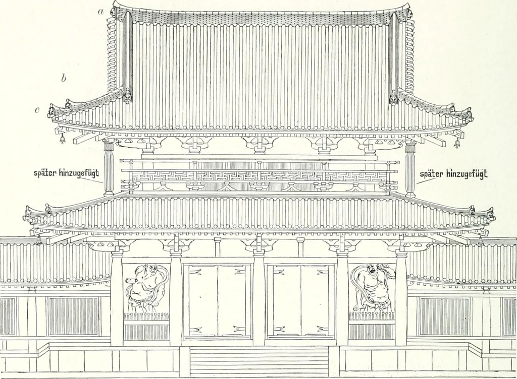 An illustration from Die Architektur der Kultbauten Japans, 1907, leaf 86