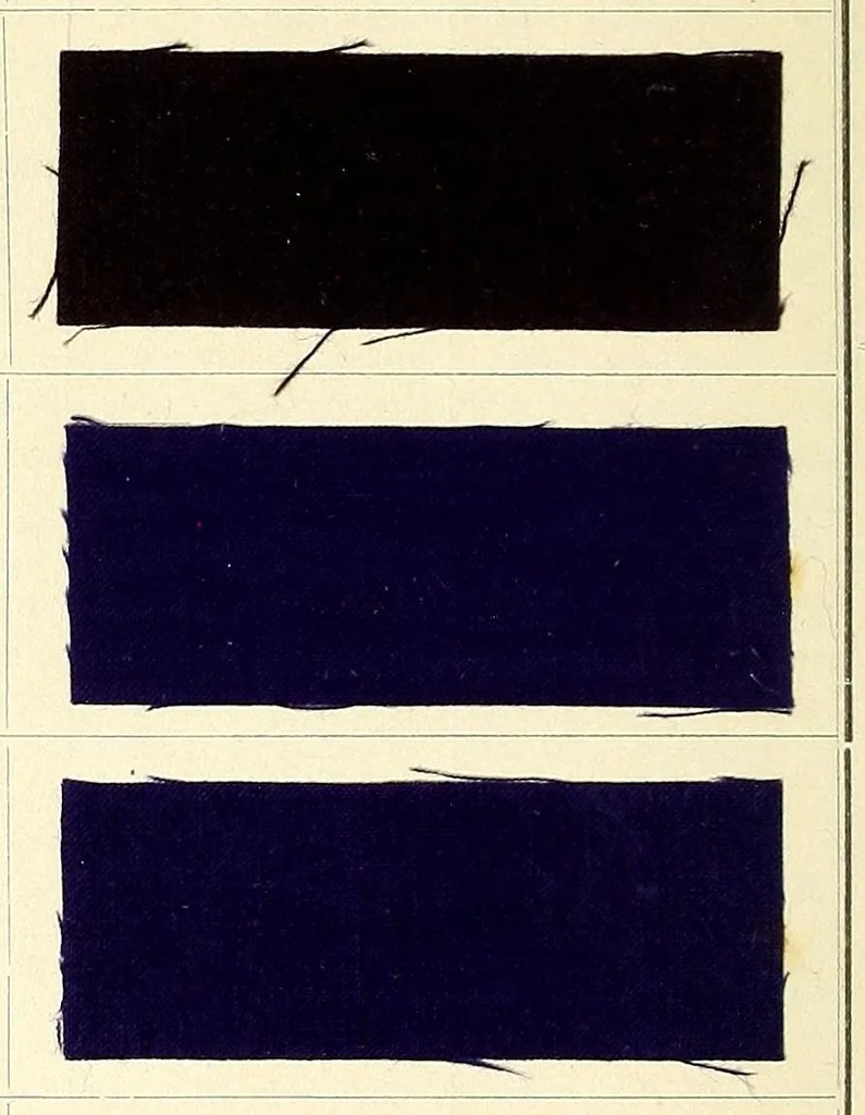 An illustration from Die auf der Faser erzeugten unlöslichen Azofarben, 1898, leaf 10