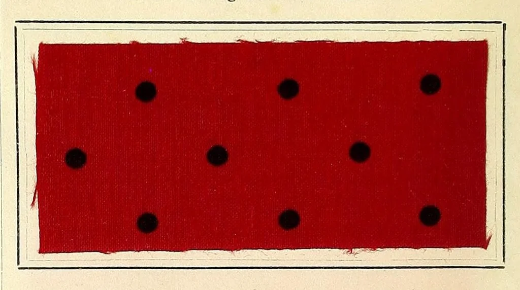 An illustration from Die auf der Faser erzeugten unlöslichen Azofarben, 1898, leaf 44