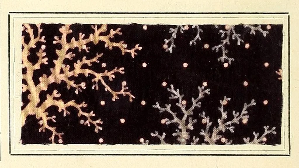 An illustration from Die auf der Faser erzeugten unlöslichen Azofarben, 1898, leaf 48