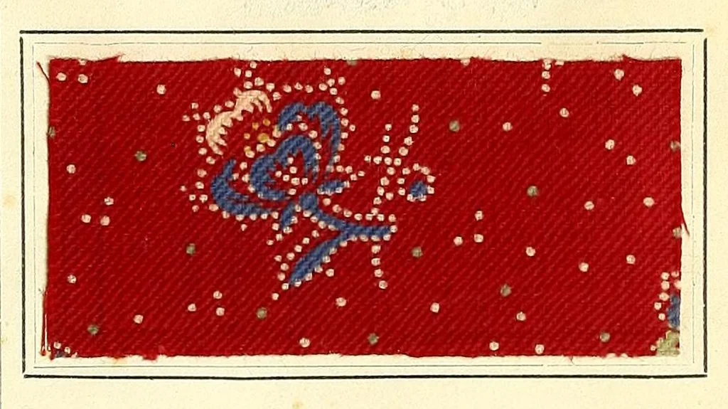An illustration from Die auf der Faser erzeugten unlöslichen Azofarben, 1898, leaf 49