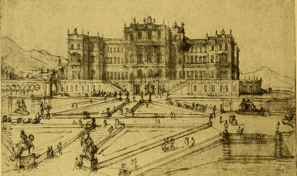 An illustration from Die baukunst des 17. und 18. Jahrhunderts, 1919, leaf 201