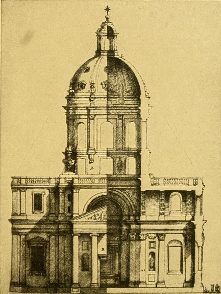 An illustration from Die baukunst des 17. und 18. Jahrhunderts, 1919, leaf 274