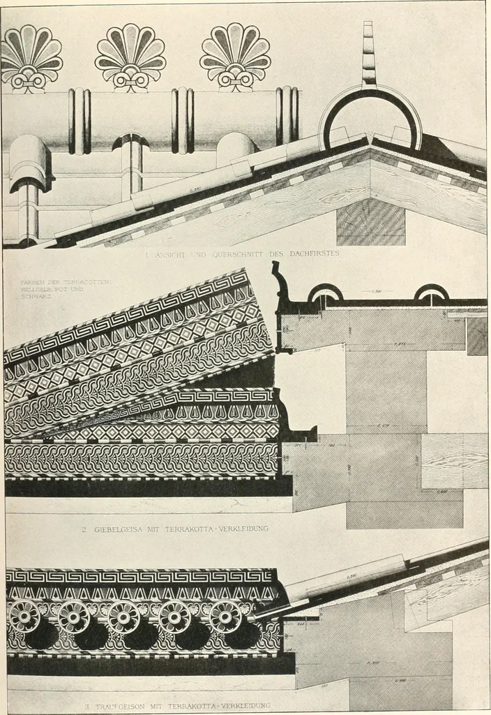 An illustration from Die Baukunst des Altertums, 1910, leaf 183