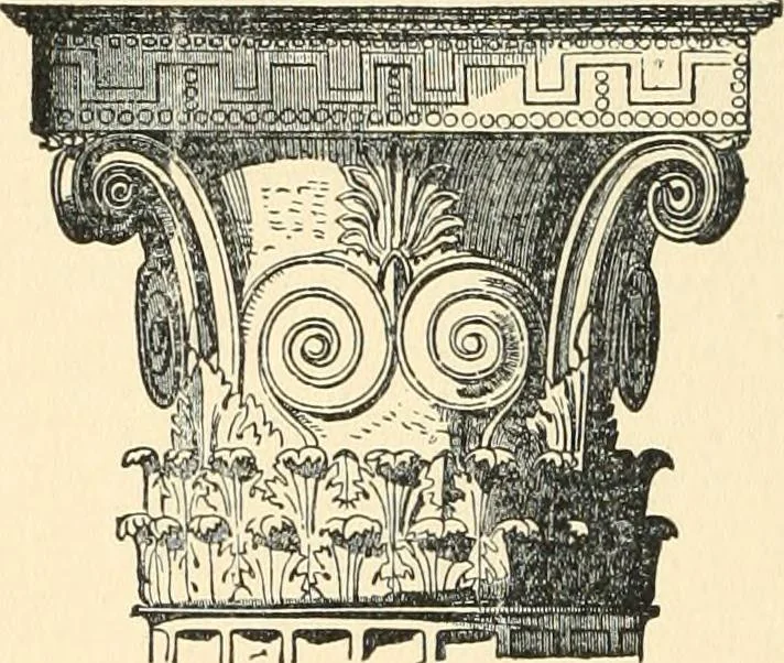 An illustration from Die Baukunst des Altertums, 1910, leaf 190