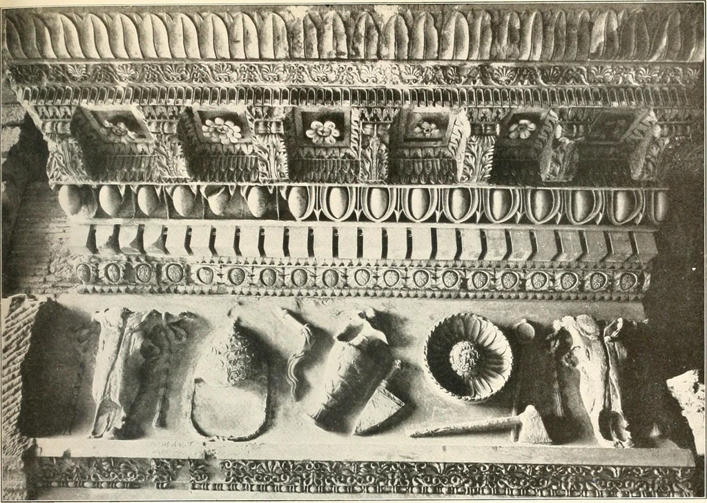 An illustration from Die Baukunst des Altertums, 1910, leaf 223
