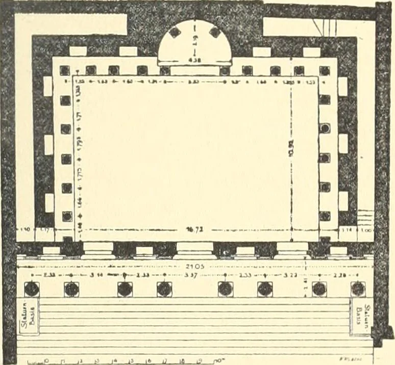 An illustration from Die Baukunst des Altertums, 1910, leaf 375