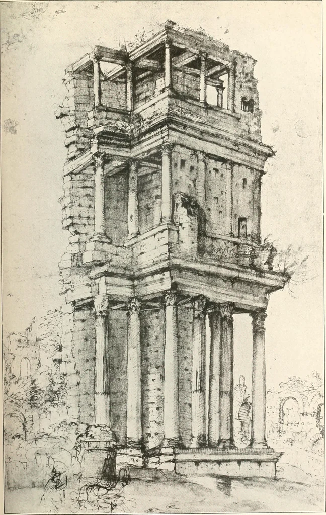 An illustration from Die Baukunst des Altertums, 1910, leaf 407
