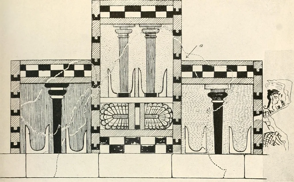 An illustration from Die Baukunst des Altertums, 1910, leaf 47