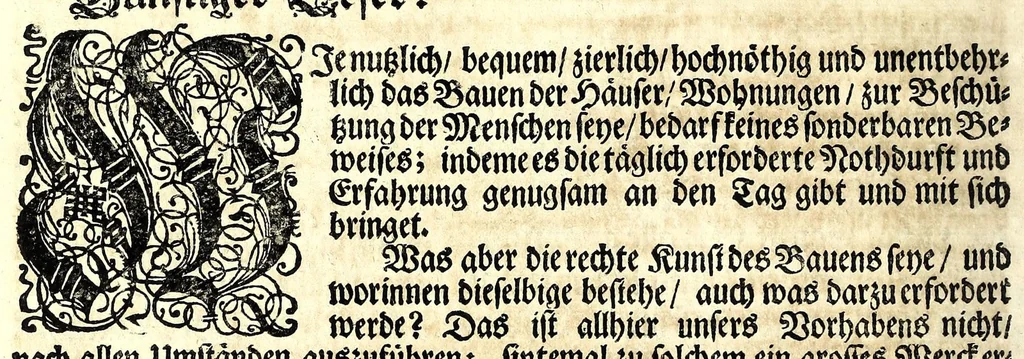 An illustration from Die Baumeisterin Pallas, oder, Der in Teutschland erstandene Palladius : das ist, des vortrefflich-italiänischen Baumeisters Andreae Palladii ziven Bücher von der Bau-Kunst ... : ins Teutsche nach dem Italiänischen übersetzet, mit nothwendigen additionibus und notis, auch dazu gehörigen Figuren erbaulich ausgerüstet, und zum erstenmal an den Tag gegeben, 1698, leaf 14