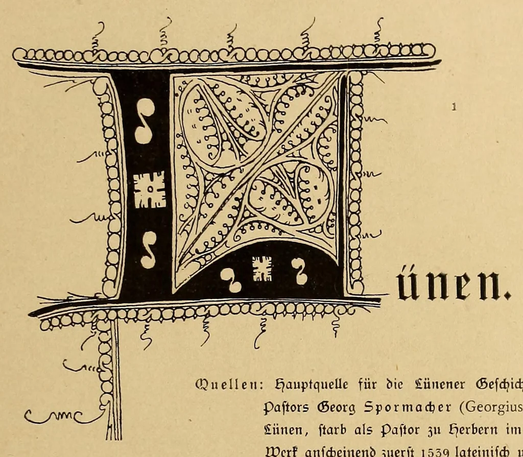An illustration from Die Bau- und Kunstdenkmäler des Kreises Dortmund-Land, 1895, leaf 121
