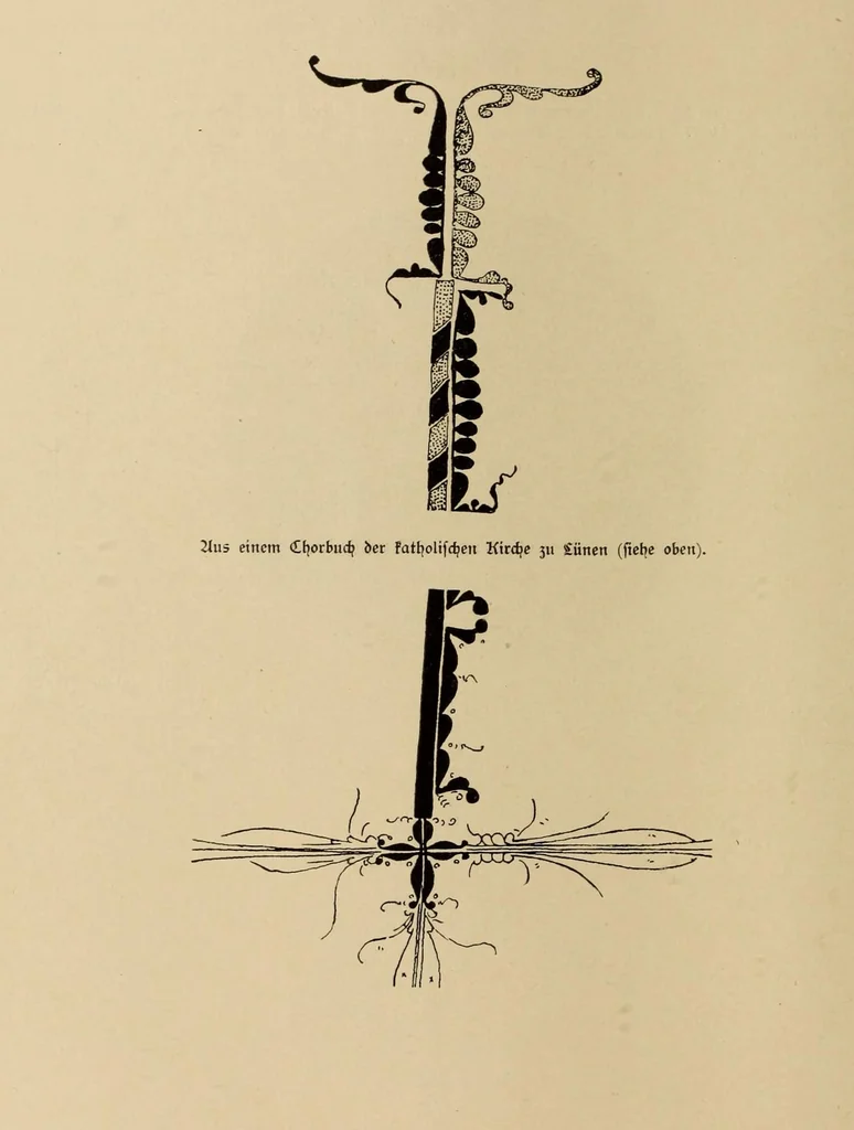 An illustration from Die Bau- und Kunstdenkmäler des Kreises Dortmund-Land, 1895, leaf 180