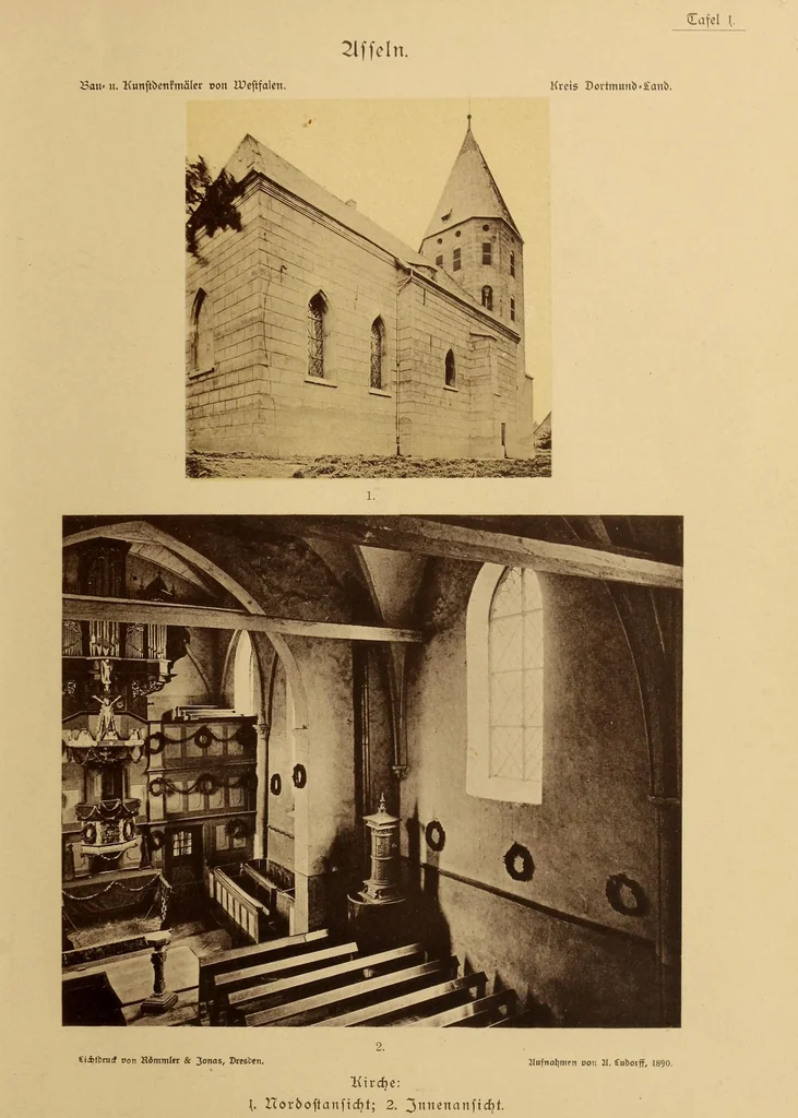An illustration from Die Bau- und Kunstdenkmäler des Kreises Dortmund-Land, 1895, leaf 33