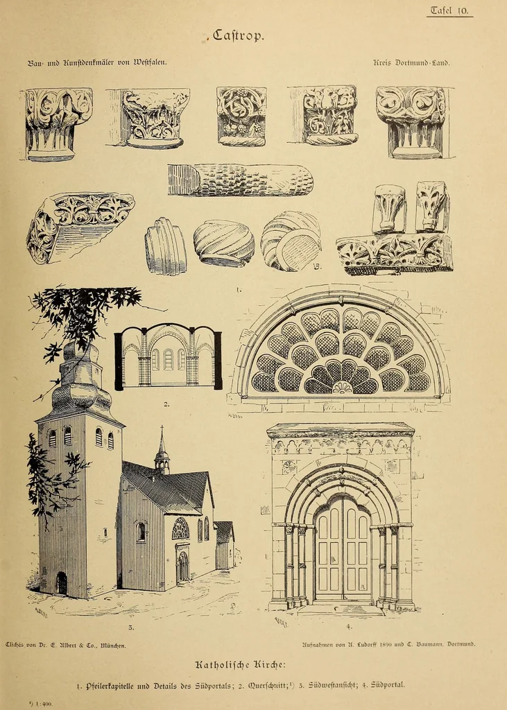 An illustration from Die Bau- und Kunstdenkmäler des Kreises Dortmund-Land, 1895, leaf 73