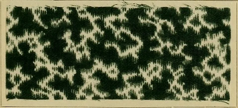 An illustration from Die Biezenfarbstoffe der Fabriken vorm. Friedr. Bayer & Co., Elberfeld, auf dem Gebiet der Fruckerei und Färberei, 1901, leaf 103