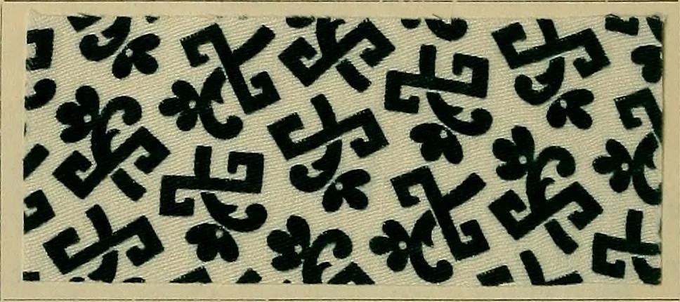 An illustration from Die Biezenfarbstoffe der Fabriken vorm. Friedr. Bayer & Co., Elberfeld, auf dem Gebiet der Fruckerei und Färberei, 1901, leaf 106