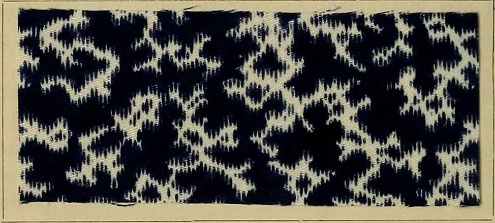 An illustration from Die Biezenfarbstoffe der Fabriken vorm. Friedr. Bayer & Co., Elberfeld, auf dem Gebiet der Fruckerei und Färberei, 1901, leaf 114