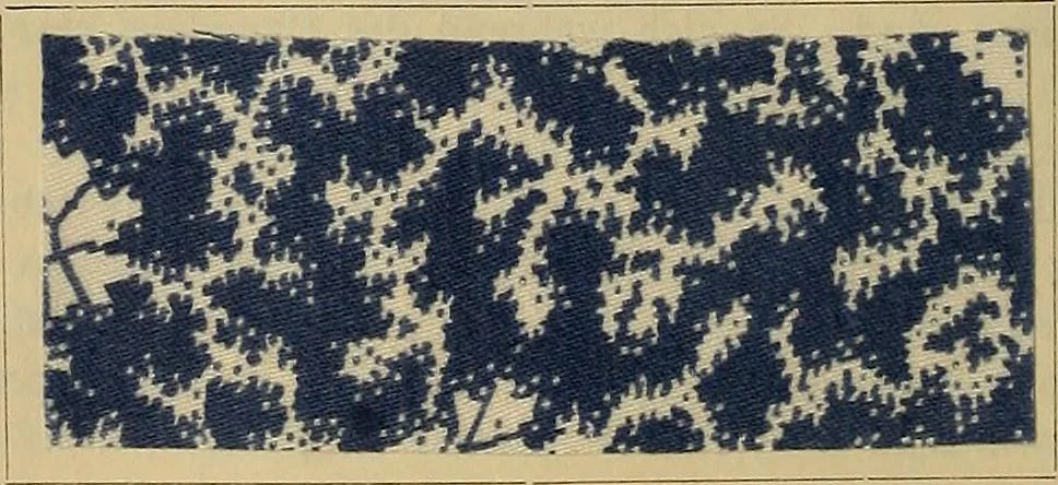 An illustration from Die Biezenfarbstoffe der Fabriken vorm. Friedr. Bayer & Co., Elberfeld, auf dem Gebiet der Fruckerei und Färberei, 1901, leaf 114