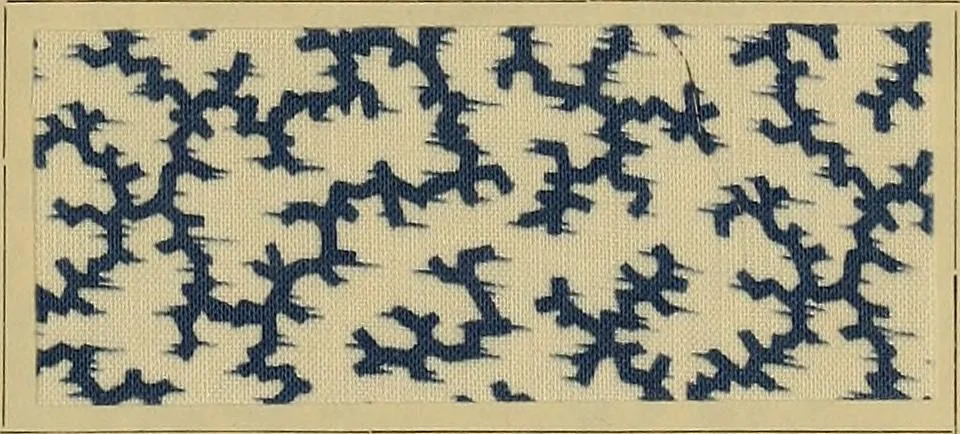 An illustration from Die Biezenfarbstoffe der Fabriken vorm. Friedr. Bayer & Co., Elberfeld, auf dem Gebiet der Fruckerei und Färberei, 1901, leaf 115