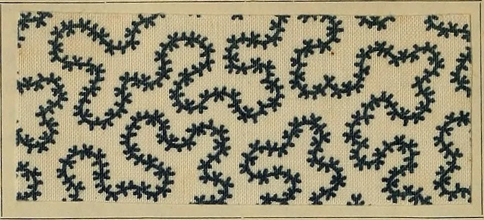 An illustration from Die Biezenfarbstoffe der Fabriken vorm. Friedr. Bayer & Co., Elberfeld, auf dem Gebiet der Fruckerei und Färberei, 1901, leaf 122