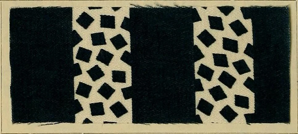 An illustration from Die Biezenfarbstoffe der Fabriken vorm. Friedr. Bayer & Co., Elberfeld, auf dem Gebiet der Fruckerei und Färberei, 1901, leaf 124
