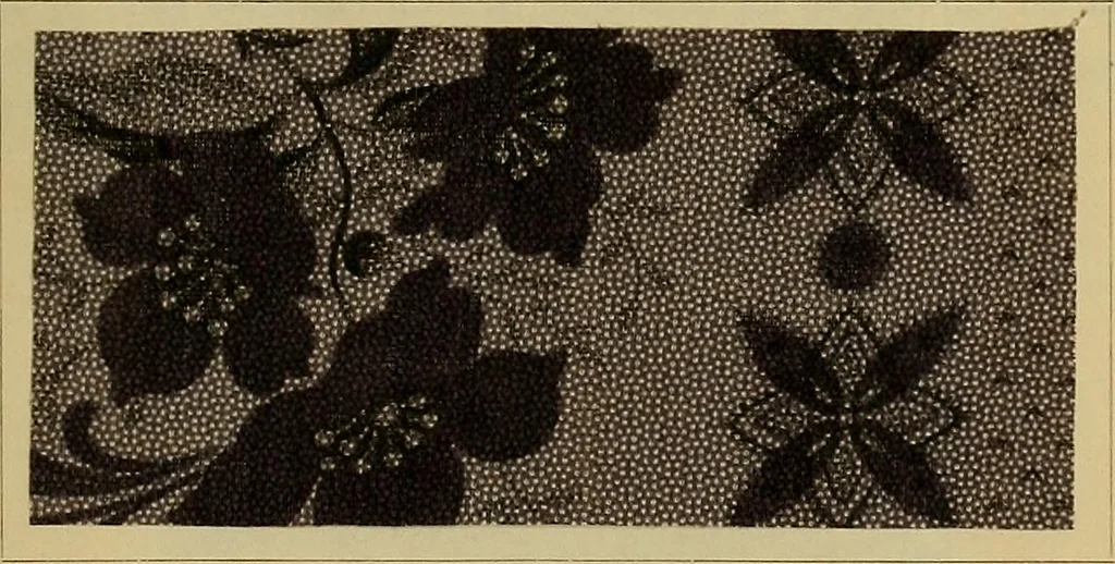 An illustration from Die Biezenfarbstoffe der Fabriken vorm. Friedr. Bayer & Co., Elberfeld, auf dem Gebiet der Fruckerei und Färberei, 1901, leaf 127