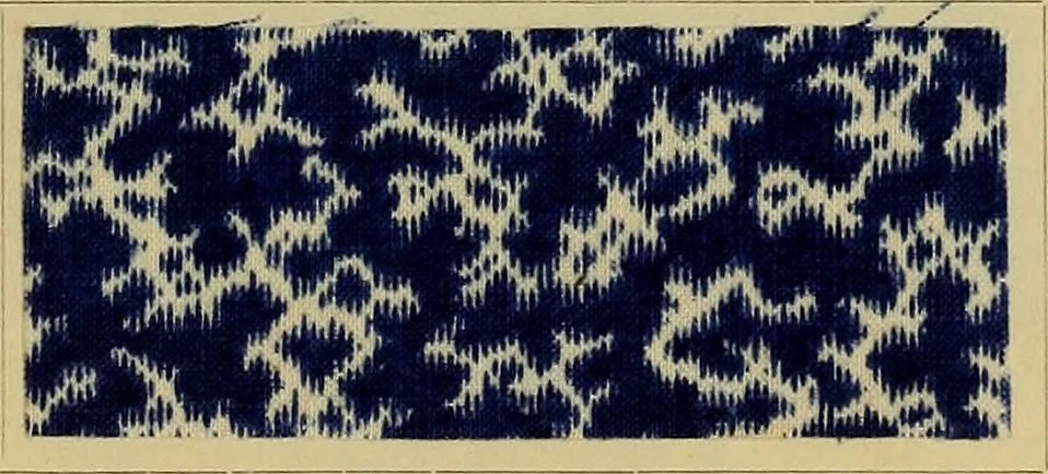 An illustration from Die Biezenfarbstoffe der Fabriken vorm. Friedr. Bayer & Co., Elberfeld, auf dem Gebiet der Fruckerei und Färberei, 1901, leaf 129