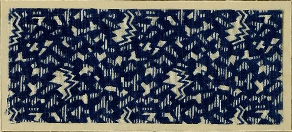 An illustration from Die Biezenfarbstoffe der Fabriken vorm. Friedr. Bayer & Co., Elberfeld, auf dem Gebiet der Fruckerei und Färberei, 1901, leaf 130