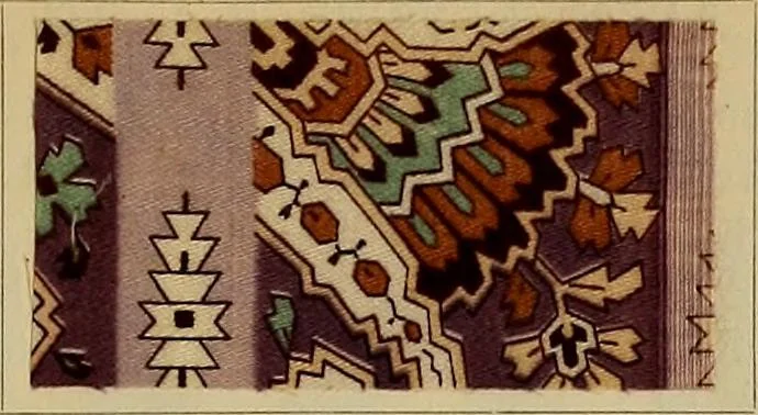 An illustration from Die Biezenfarbstoffe der Fabriken vorm. Friedr. Bayer & Co., Elberfeld, auf dem Gebiet der Fruckerei und Färberei, 1901, leaf 137