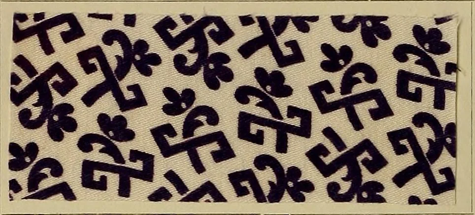 An illustration from Die Biezenfarbstoffe der Fabriken vorm. Friedr. Bayer & Co., Elberfeld, auf dem Gebiet der Fruckerei und Färberei, 1901, leaf 138