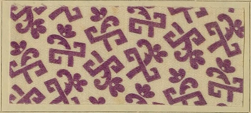 An illustration from Die Biezenfarbstoffe der Fabriken vorm. Friedr. Bayer & Co., Elberfeld, auf dem Gebiet der Fruckerei und Färberei, 1901, leaf 140