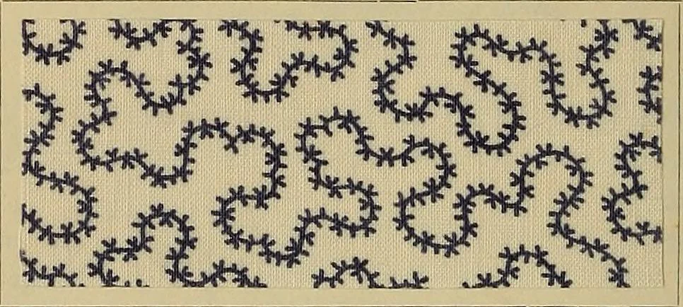 An illustration from Die Biezenfarbstoffe der Fabriken vorm. Friedr. Bayer & Co., Elberfeld, auf dem Gebiet der Fruckerei und Färberei, 1901, leaf 144