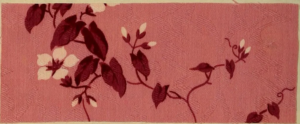 An illustration from Die Biezenfarbstoffe der Fabriken vorm. Friedr. Bayer & Co., Elberfeld, auf dem Gebiet der Fruckerei und Färberei, 1901, leaf 152