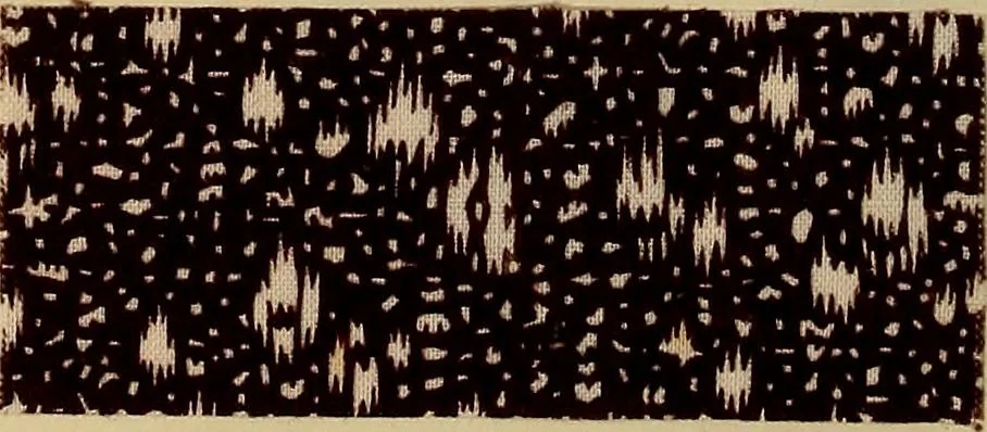 An illustration from Die Biezenfarbstoffe der Fabriken vorm. Friedr. Bayer & Co., Elberfeld, auf dem Gebiet der Fruckerei und Färberei, 1901, leaf 152