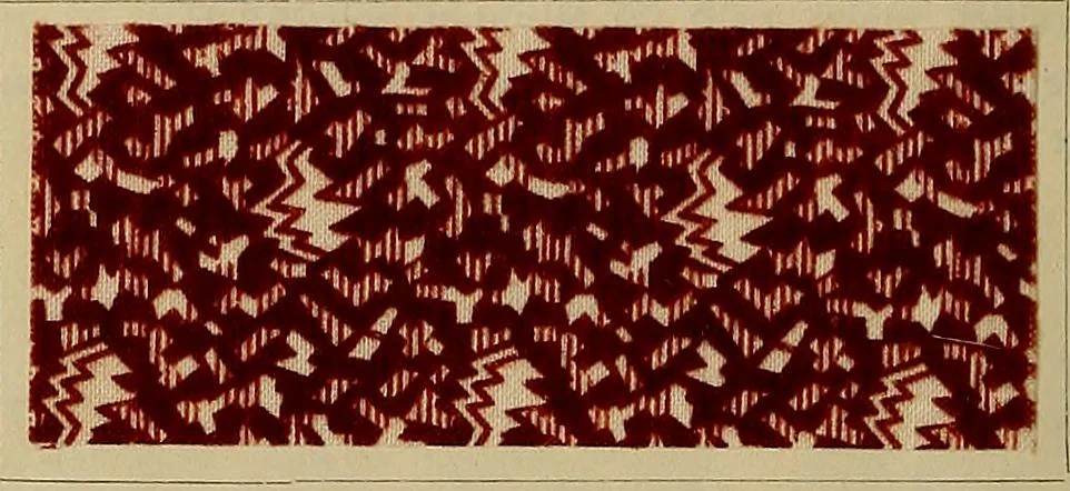 An illustration from Die Biezenfarbstoffe der Fabriken vorm. Friedr. Bayer & Co., Elberfeld, auf dem Gebiet der Fruckerei und Färberei, 1901, leaf 156