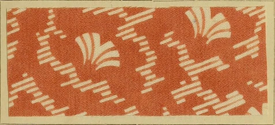 An illustration from Die Biezenfarbstoffe der Fabriken vorm. Friedr. Bayer & Co., Elberfeld, auf dem Gebiet der Fruckerei und Färberei, 1901, leaf 157