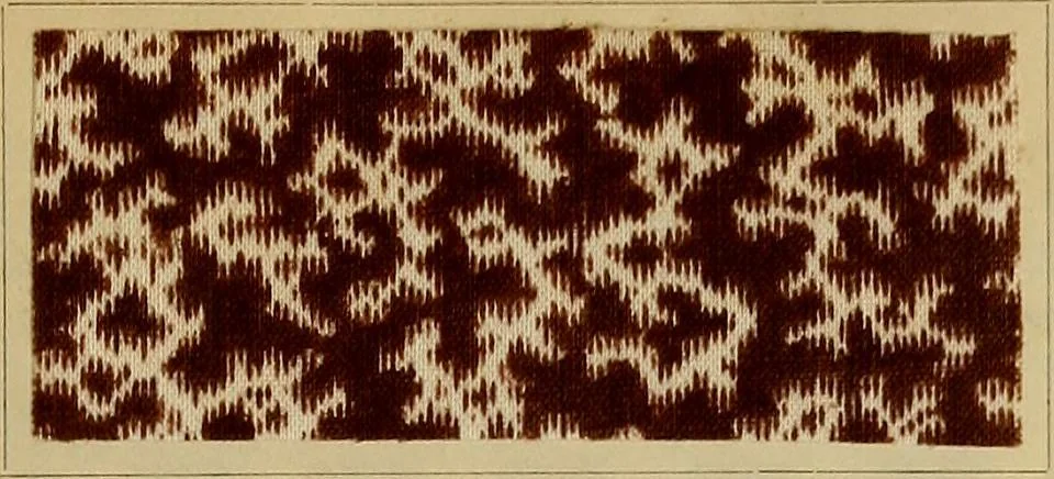 An illustration from Die Biezenfarbstoffe der Fabriken vorm. Friedr. Bayer & Co., Elberfeld, auf dem Gebiet der Fruckerei und Färberei, 1901, leaf 159