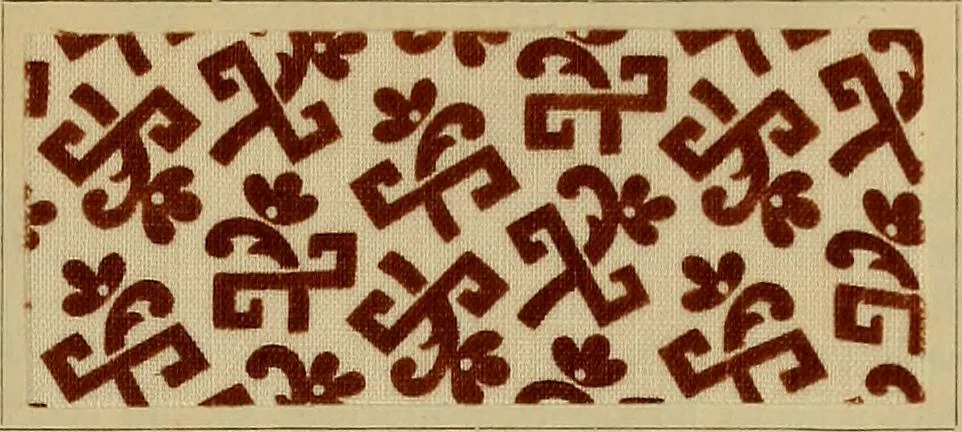 An illustration from Die Biezenfarbstoffe der Fabriken vorm. Friedr. Bayer & Co., Elberfeld, auf dem Gebiet der Fruckerei und Färberei, 1901, leaf 165