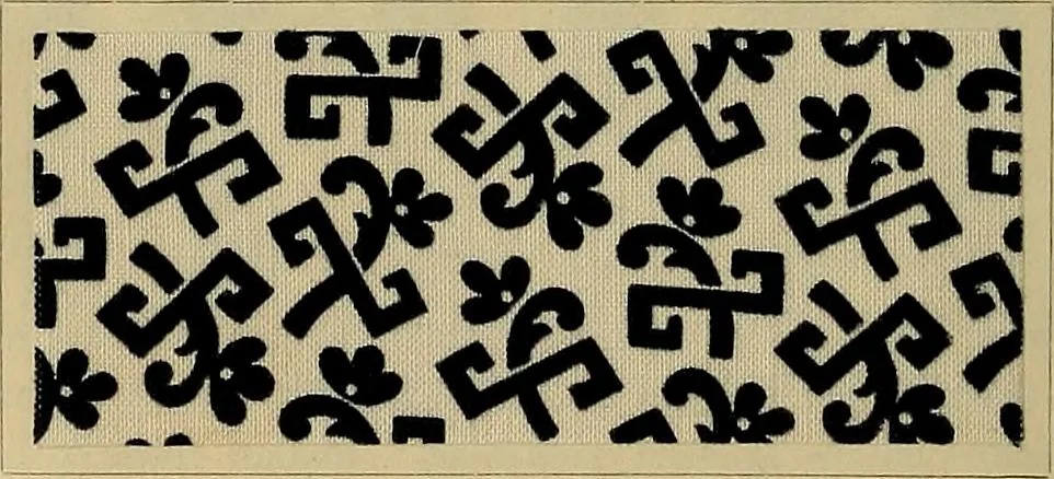 An illustration from Die Biezenfarbstoffe der Fabriken vorm. Friedr. Bayer & Co., Elberfeld, auf dem Gebiet der Fruckerei und Färberei, 1901, leaf 174