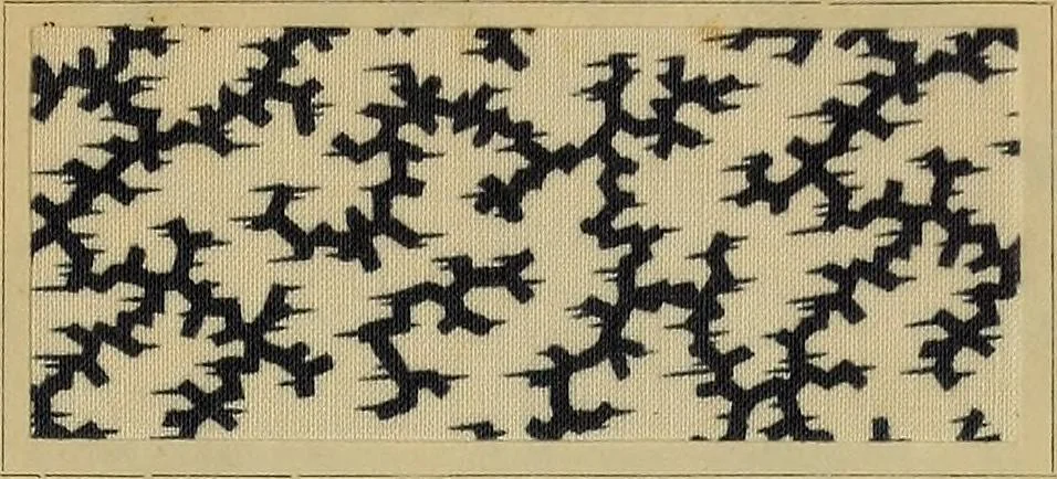 An illustration from Die Biezenfarbstoffe der Fabriken vorm. Friedr. Bayer & Co., Elberfeld, auf dem Gebiet der Fruckerei und Färberei, 1901, leaf 175