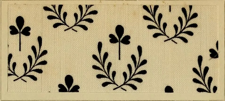 An illustration from Die Biezenfarbstoffe der Fabriken vorm. Friedr. Bayer & Co., Elberfeld, auf dem Gebiet der Fruckerei und Färberei, 1901, leaf 177