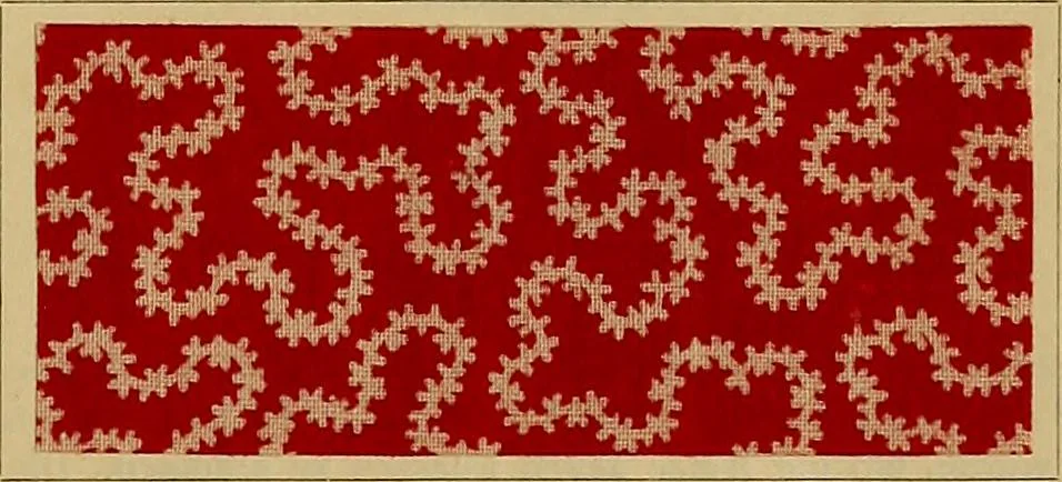 An illustration from Die Biezenfarbstoffe der Fabriken vorm. Friedr. Bayer & Co., Elberfeld, auf dem Gebiet der Fruckerei und Färberei, 1901, leaf 197