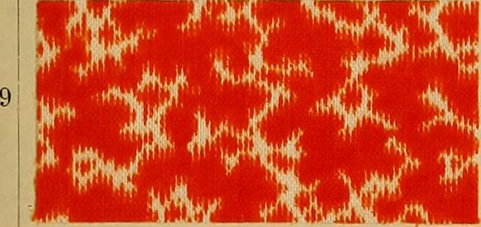 An illustration from Die Biezenfarbstoffe der Fabriken vorm. Friedr. Bayer & Co., Elberfeld, auf dem Gebiet der Fruckerei und Färberei, 1901, leaf 201
