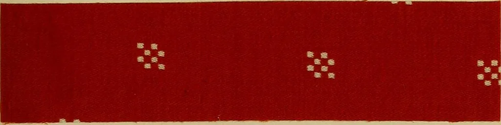 An illustration from Die Biezenfarbstoffe der Fabriken vorm. Friedr. Bayer & Co., Elberfeld, auf dem Gebiet der Fruckerei und Färberei, 1901, leaf 209